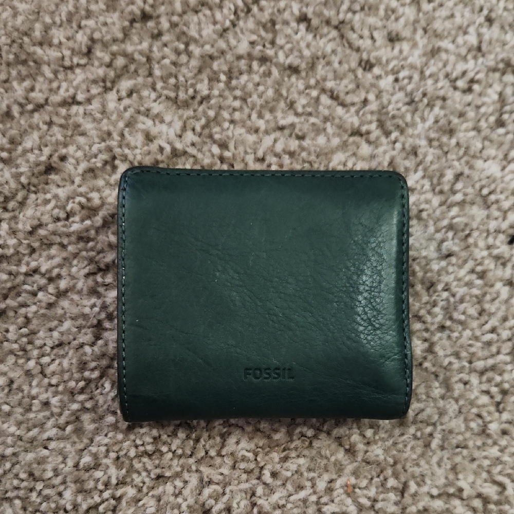 Fossil Dark Green Leather Wallet